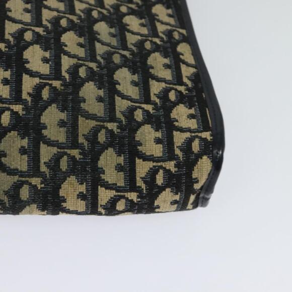 DIOR Trotter Canvas Shoulder Bag Navy Gold - Picture 16 of 16